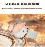 Reloj De Mujer SINOBI Moda Cuarzo Cuarzo Resistente Al Choque Y Al Agua Con Correa De Cuero Display De Agujas Reloj De Pulsera Para Mujer - details 2