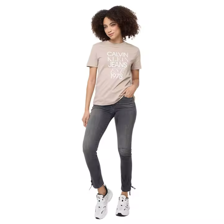 Camiseta Calvin Klein Jeans Camiseta Ck Mixed Logo Regular T - 1