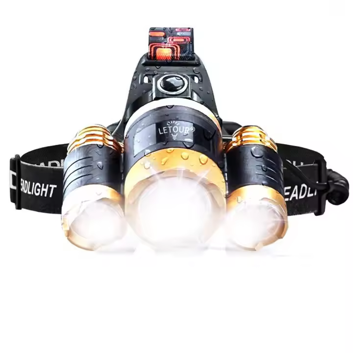 Linterna Frontal LED Recargable USB Con Batería 18650 4 Modos Impermeable Torcha De Trabajo Para Emergencias Y Pesca - 1