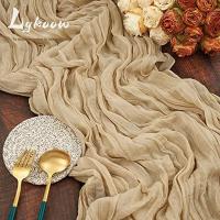 Corredor De Mesa Semi Transparente De Gauze Para Boda Fiesta De Cumpleaños Baile De Primavera Navidad Decoración De Banquete - details 9