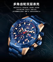 Reloj De Pulsera De Cuarzo Para Hombre MINI FOCUS Gran Dial Resistente Al Agua Con Función De Calendario Y Luz Trasera Acero Inoxidable Estilo Casual - details 12