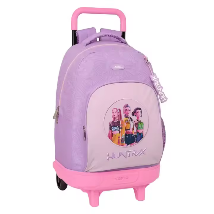 Mochila con ruedas Compact extraíble K-POP Demon Hunters - Huntrix "Iconic" lila 33x22x45cm - K-POP DEMON HUNTERS - 1