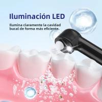 Limpia Dientes Eléctrico Con 4 Modos Herramienta De Blanqueamiento Dental Eliminador De Tartar Y Placa Cuidado Oral Fresco Negro - details 6