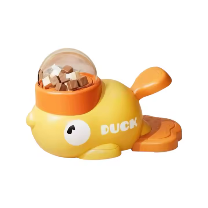 Juguete interactivo dispensador de comida para perros y gatos con forma de pato Marca DI ZE LIN - 1