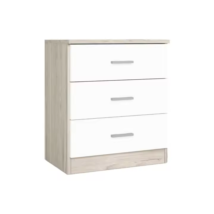 Mesita de noche Couple 3 cajones 58x50x33,3 cm - 1