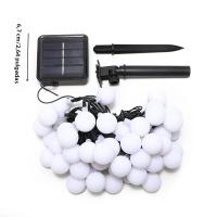 Luces De Cadena Solar Para Exterior 20/50/100LED Globos Redondos Para Jardín Patio Fiesta Navidad Decoración Incluye Batería IP66 Impermeable - details 1