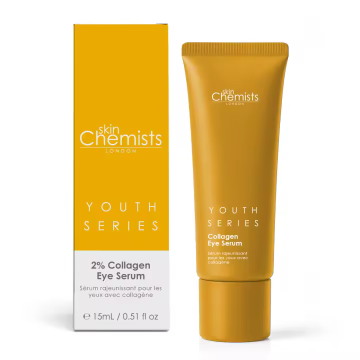 skinChemists - Sérum de Contorno de Ojos con 2% de Colágeno Marino 15 ml, con Ácido Hialurónico, Hidratante y Antiedad para Ojeras y Líneas de Expresión - 1