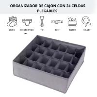 Set 2 Organizador Cajones, 24 Celdas Plegable ,Caja organizadora ropa interior, Organizadores de Cajones No Tejidos, Separadores de Cajones Plegables para Armarios ,ideal Ropa interior, Calcetines, Cinturones ,Corbatas ,Joyas, Color Gris o Blanco - details 3