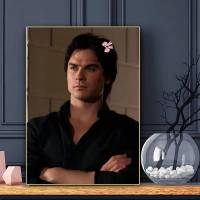 Póster Adhesivo Damon Salvatore the Vampire Diaries Arte De Pared Impermeable Para Decoración De Habitación Bar Moderno - details 7
