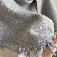 Nueva Bufanda De Lana Mezclada Para Mujer Con Borlas Y Diseño De Triángulo Gruesa Y Cálida Para Otoño E Invierno - details 9