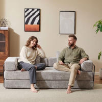 Sofá cama convertible de chenilla suave Sinaopus, asiento doble, no requiere montaje - tela resistente a los arañazos, imprescindible para apartamentos cómodos - details 6