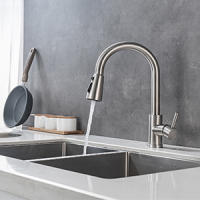 Grifo de cocina con rociador extraíble, de níquel cepillado, monomando, para fregadero de cocina con rociador extraíble, de acero inoxidable, moderno, comercial, para cocina de estilo rústico, caravana o autocaravana. - details 5