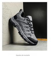 Zapatos De Senderismo Para Hombres Comodidad Antideslizante Suela Gruesa Resistente Al Desgaste Zapatillas De Moda Para Caminar Con Laces - details 7