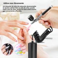 Kit De Aerógrafo Portátil Para Uñas Con Compresor Mini Pistoleta De Pulverización Para Pintura De Uñas Maquillaje Y Modelado De Artesanía - details 5