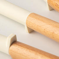 Set De Utensilios De Cocina De Silicona 5 Piezas Con Mango De Madera No Atrapa Adherido Espátula Antiadherente Cuchara De Fritura Cuchara De Arroz Herramienta De Cocina Ecológica - details 9