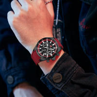 Reloj De Pulsera Deportivo Casual Para Hombres MINI FOCUS Gran Dial Luminoso Resistente Al Agua Cuarzo Multi-function Corona a Contrachavija Calendario - details 2