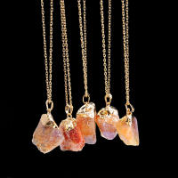 Collar De Gota De Amatista Irregular Para Mujer Collar De Cristal Sanador De Chakra Piedra De Citrine Regalo De Cumpleaños - details 11