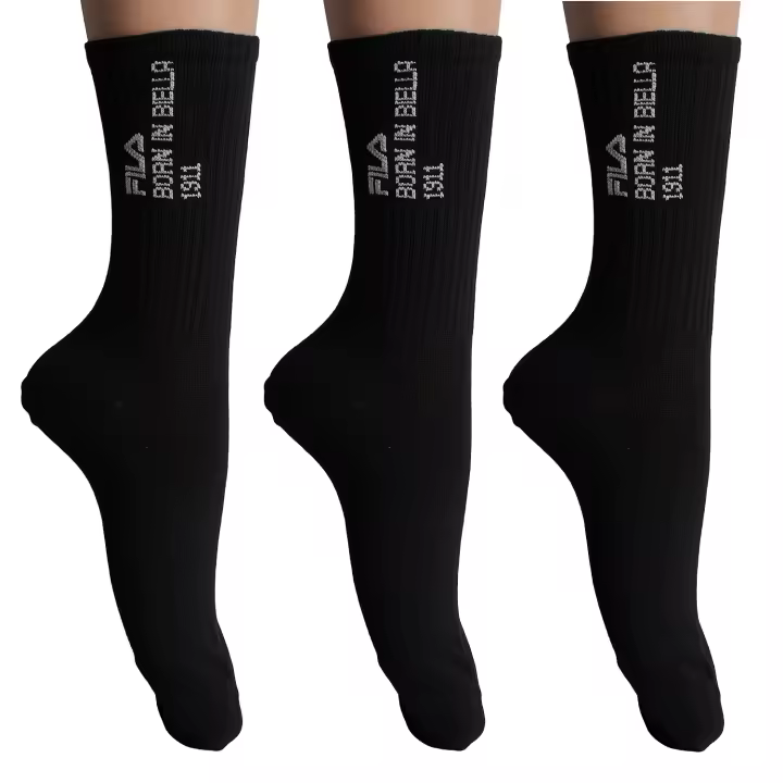 Fila-Pack-3 Calcetines Largos de Algodón F5602 para Hombre - 1