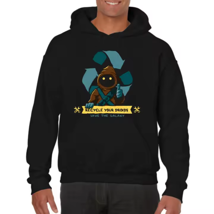 The Fan Tee Sudadera Con Capucha de HOMBRE Star Wars Dark Vather Luke Yoda Jedi Sith Millennium Falcon Milenario 187 - 1