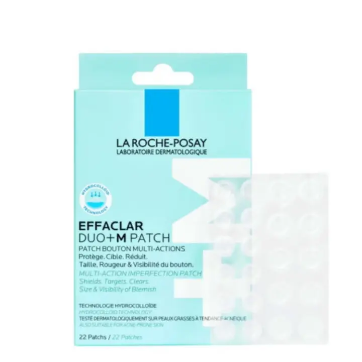 LA ROCHE-POSAY Effaclar Duo+M Parches Multi-acción para Imperfecciones y Granos, 22 Unidades, Tratamiento Localizado con Tecnología Hidrocoloide - 1