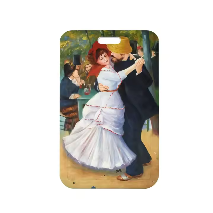 Portatarjetas Art Pierre-Auguste Renoir Para Estudiantes Y Trabajo Con Correa Negra Material PVC Tamaño Clásico - 1