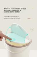 Bandeja De Papel Toalla De Baño Pared Montado Recipiente De Basura Con Tapa Y Mango Resistente Al Agua Estrecho Ecológico Para Cocina Y Baño - details 3