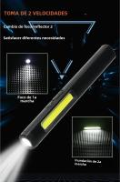 Linterna LED Recargable USB Mini Portátil Para Trabajo Emergencias Exteriores Impermeable Con Imán Y Clip De Bolígrafo - details 18