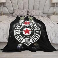 Manta Decorativa Partizan Beograd De Poliéster Suave Para Cama Cosplay Anime Manta Para Picnic Viaje Hogar Avión Antipelusa Retardante De Fuego Recortada Al Aire Libre - details 3