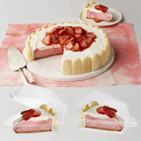 100Pcs Cajas De Tarta De Plástico Con Tapa Caja De Postre Individual Cuadrada Y Pilaable Para Cupcakes Translúcida - details 12