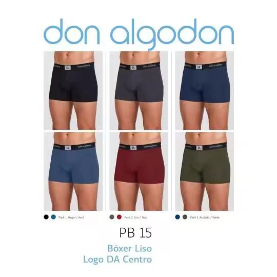 Pack 2 Bóxers Don Algodón – Colores Variados | Suavidad y Estilo pb-15 - 1