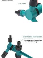 1pc Juego De Riega Jardín Rotativo 360 Grados Cabeza De Riega Triangular Automática Para Yarda Rotatoria De Riegos - details 3