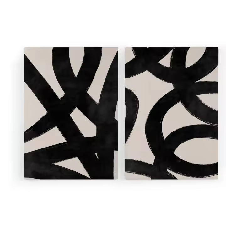 Set 2 Lienzos 60x40 Líneas abstractas - 1