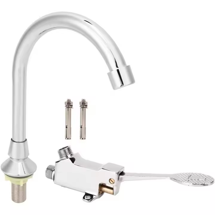 Grifo de Pedal, juego de grifo de fregadero de baño, Kit de grifo de fregadero de Pedal de laboratorio médico, accesorios - 1