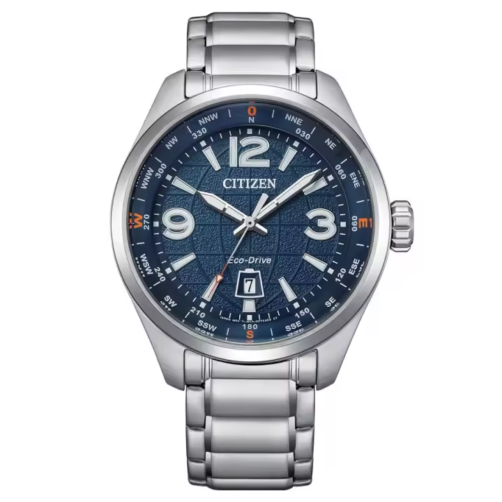 Citizen Reloj Hombre Analogico Solar con Correa de Acero inoxidable AW1830-88L - 1