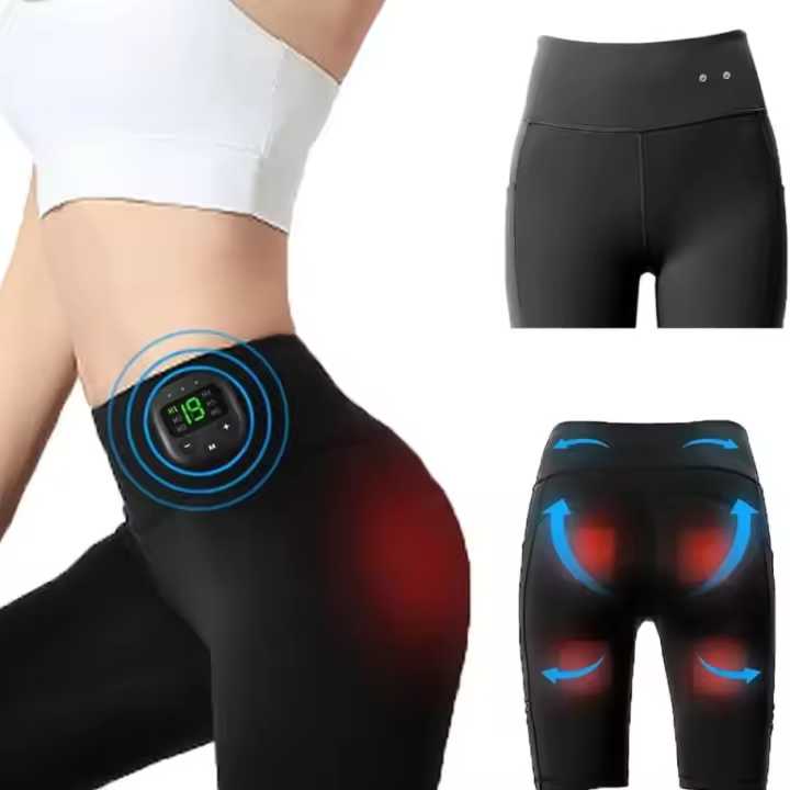 High Waist Shorts Yoga Pants Con Estimulador Muscular EMS Ultimate 8 Modos 19 Niveles De Intensidad Presoterapia Butt Lifter Fitness Pantalones De Cintura Alta Para Mujer - 1
