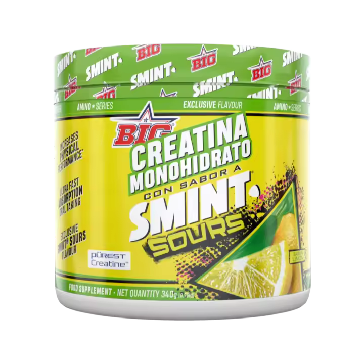 BIG – Creatina Monohidrato con Sabor Smint® Sours Limón | 340g para Fuerza y Rendimiento - 1