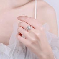 Anillo De Moissanita 2ct En Plata De Ley 925 Para Mujer Joyería De Boda Y Compromiso Calidad Superior Moda Fiesta - details 2