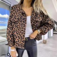 Chaqueta De Denim Para Mujer Con Estampado De Leopardo Y Borde Con Borlas Moda Casual Cierre De Botón Unipresión Estilo Single-breasted Otoño Primavera - details 5