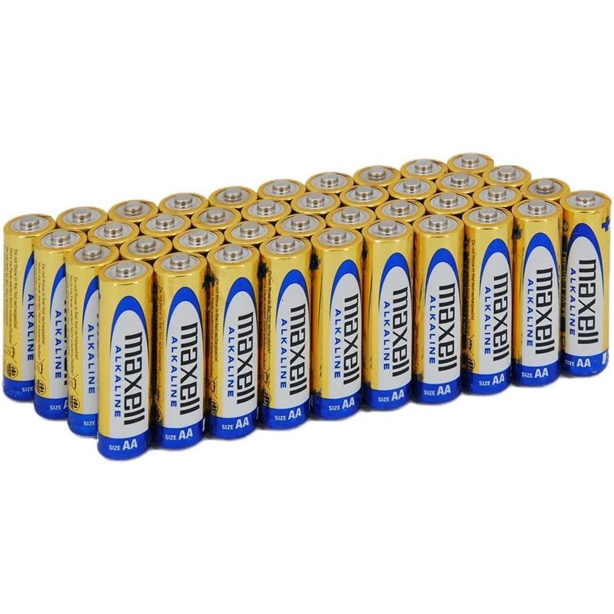 Pack Ahorro 48 Pilas Alcalinas AA Maxell LR06 1.5V – 12 Blíster x 4 Unidades | Alta Duración, Sin Fugas, Potencia Fiable para Mandos, Juguetes, Cámaras, Linternas y Dispositivos del Hogar