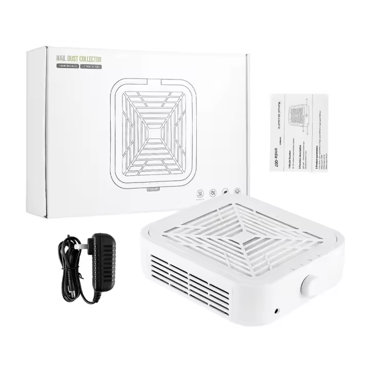 Extracorredor De Uñas Sin Escobillas De 120W Con Alta Succión Filtro Y Bajo Ruido Para Manicura Limpiador De Polvo De Uñas - 1