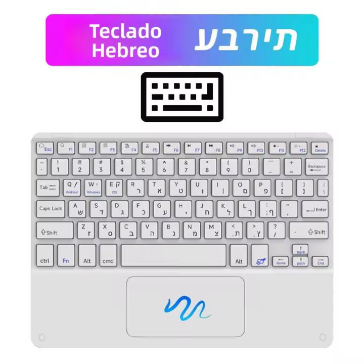 Teclado Bluetooth Para Tablet Y Smartphone Con Touchpad Teclado Mouse Inalámbrico Para IOS Android Windows Compatible Con iPad Por CASEPOKE - 1