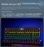 Teclado Mecánico De Juego E-YOOSO Z77 Rainbow 87 Teclas Con Switches Rojos Negros Marrones Y Azules Para PC Laptop Con Cable USB - details 5