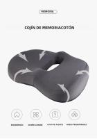 Cojín De Esponja De Memoria Para Silla Oficina Protección De Caderas Y Glúteos Alivio De Presión Para Sentarse Prolongado Ideal Para Hemorroides - details 0
