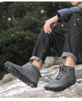 Botas De Invierno Para Hombre Botines De Piel Sintética Con Plush Calentito Suela De Goma Para Senderismo Al Aire Libre Talla 36-46 Pareja - details 4
