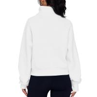 Nueva Sudadera De Mujer Con Capucha Cuello Erguido Otoño Invierno Color Sólido Fleece Manga Larga Bolsillos Cierre Media Pullover Suave - details 81