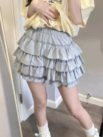 Falda Mini De Encaje Con Volantes Y Shorts Integrados Estilo Kawaii Lolita Jirai Kei Para Mujer Suave Y Dulce Con Volantes Multicapa - details 15
