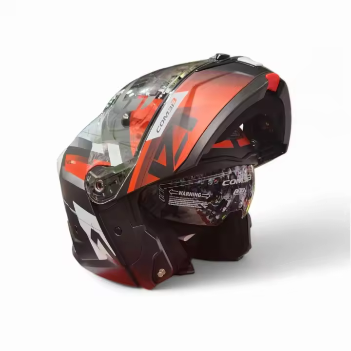 Casco Modular NZi Combi 3 DUO Metric Negro Rojo Blanco - 1