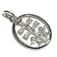COLGANTE CRUZ de CARAVACA grande con cerco 2,5cm x 1,8cm PLATA de ley 925. Estuche regalo incluido - details 0