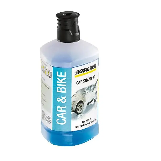 KARCHER INDUSTRIAL Karcher Detergente Champú de Coche - Fórmula Exclusiva 3 en 1 para Limpieza Potente con Secado Rápido y Ultra Brillo - 1