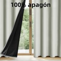 Cortinas De Blackout 100% En Color Sólido Para Protección Solar Y Aislamiento Total Para Dormitorio Y Sala De Estar - details 24